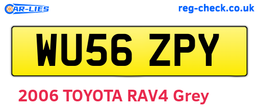 WU56ZPY are the vehicle registration plates.