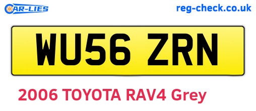 WU56ZRN are the vehicle registration plates.