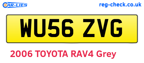 WU56ZVG are the vehicle registration plates.