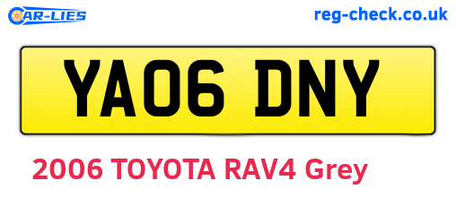 YA06DNY are the vehicle registration plates.