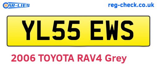 YL55EWS are the vehicle registration plates.