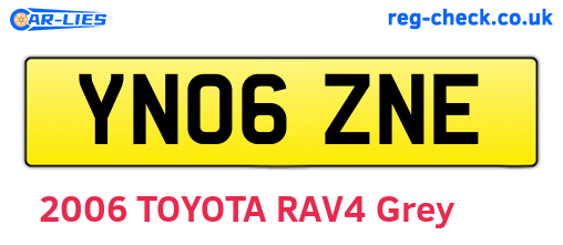 YN06ZNE are the vehicle registration plates.