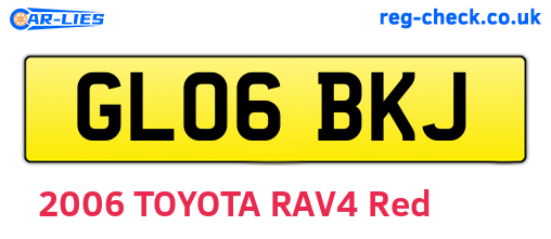 GL06BKJ are the vehicle registration plates.