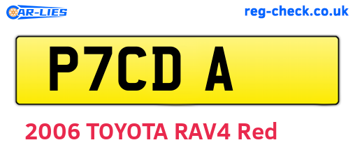 P7CDA are the vehicle registration plates.