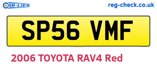 SP56VMF are the vehicle registration plates.