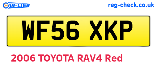 WF56XKP are the vehicle registration plates.