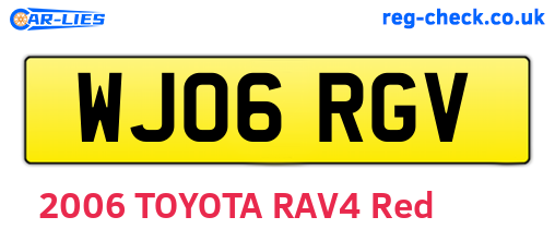 WJ06RGV are the vehicle registration plates.