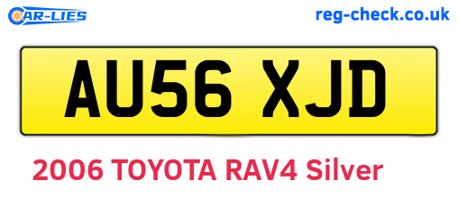 AU56XJD are the vehicle registration plates.