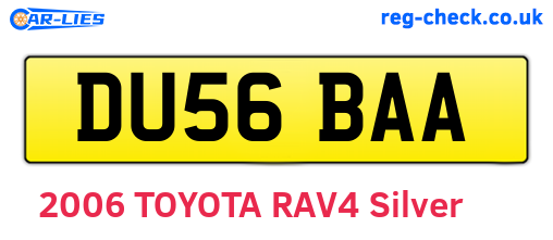 DU56BAA are the vehicle registration plates.