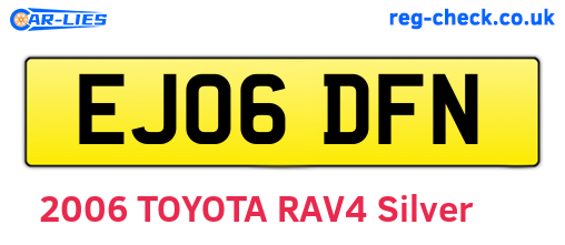 EJ06DFN are the vehicle registration plates.