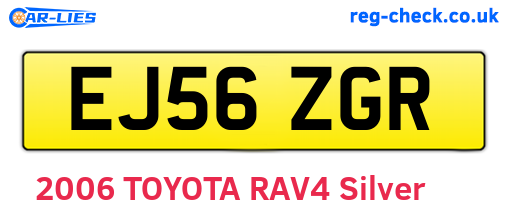 EJ56ZGR are the vehicle registration plates.