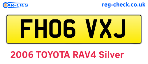 FH06VXJ are the vehicle registration plates.