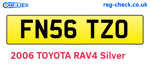 FN56TZO are the vehicle registration plates.