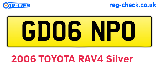 GD06NPO are the vehicle registration plates.