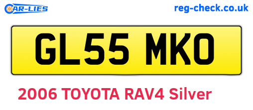 GL55MKO are the vehicle registration plates.