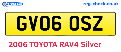 GV06OSZ are the vehicle registration plates.