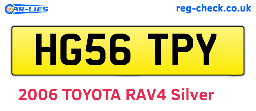 HG56TPY are the vehicle registration plates.