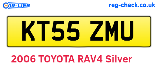 KT55ZMU are the vehicle registration plates.
