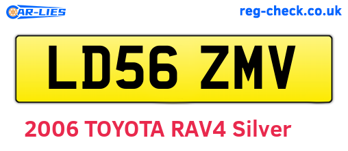 LD56ZMV are the vehicle registration plates.