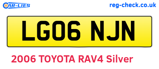 LG06NJN are the vehicle registration plates.