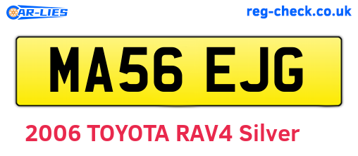 MA56EJG are the vehicle registration plates.