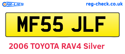 MF55JLF are the vehicle registration plates.