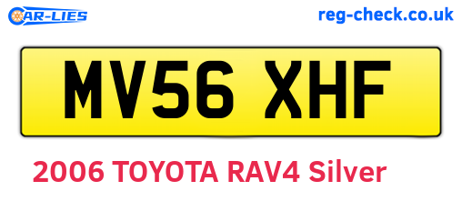 MV56XHF are the vehicle registration plates.