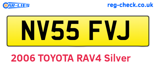 NV55FVJ are the vehicle registration plates.