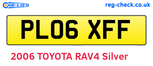 PL06XFF are the vehicle registration plates.