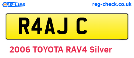 R4AJC are the vehicle registration plates.