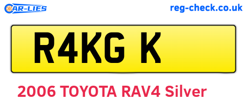 R4KGK are the vehicle registration plates.