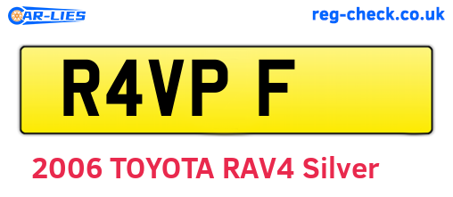 R4VPF are the vehicle registration plates.