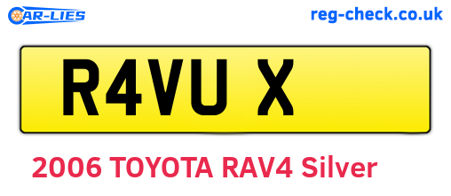 R4VUX are the vehicle registration plates.