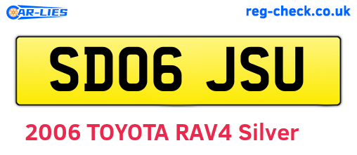 SD06JSU are the vehicle registration plates.