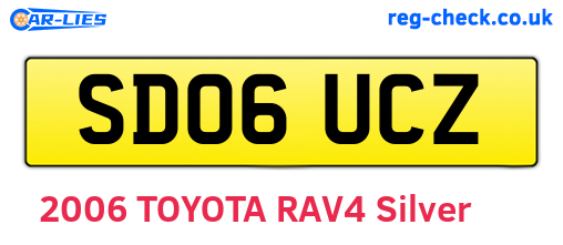 SD06UCZ are the vehicle registration plates.