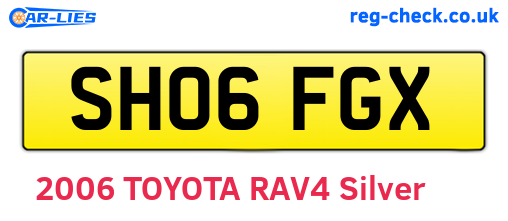 SH06FGX are the vehicle registration plates.