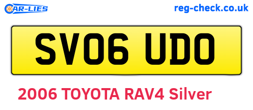 SV06UDO are the vehicle registration plates.