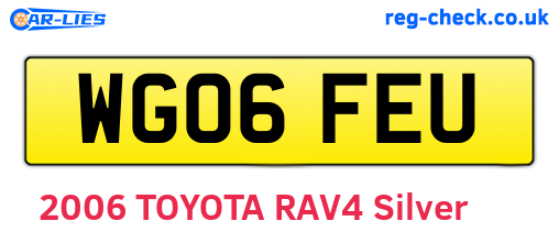 WG06FEU are the vehicle registration plates.