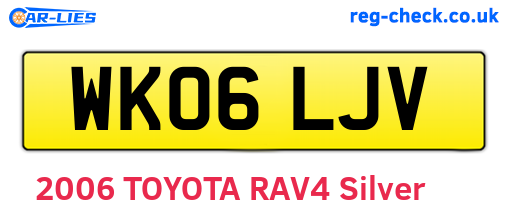WK06LJV are the vehicle registration plates.