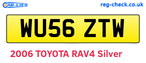 WU56ZTW are the vehicle registration plates.