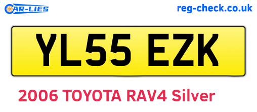 YL55EZK are the vehicle registration plates.