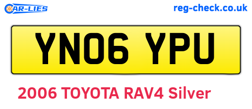 YN06YPU are the vehicle registration plates.