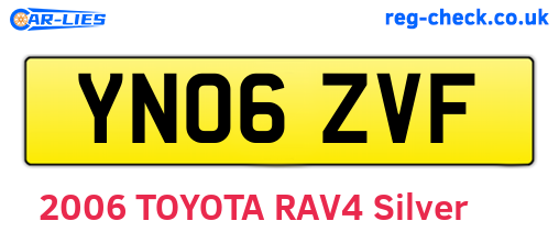 YN06ZVF are the vehicle registration plates.