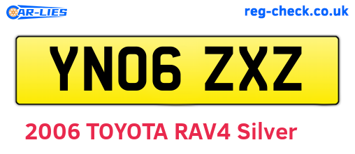 YN06ZXZ are the vehicle registration plates.