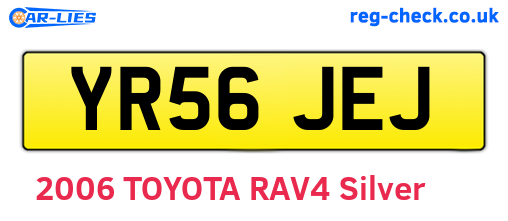 YR56JEJ are the vehicle registration plates.