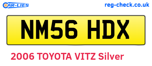 NM56HDX are the vehicle registration plates.