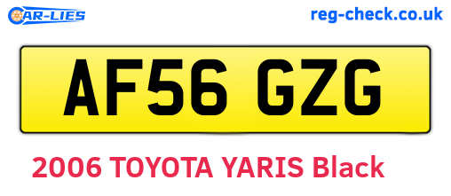 AF56GZG are the vehicle registration plates.