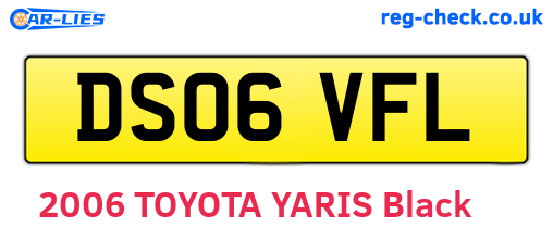 DS06VFL are the vehicle registration plates.