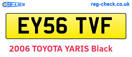 EY56TVF are the vehicle registration plates.