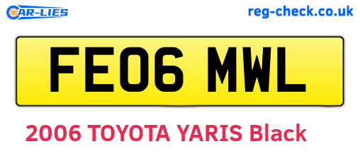 FE06MWL are the vehicle registration plates.